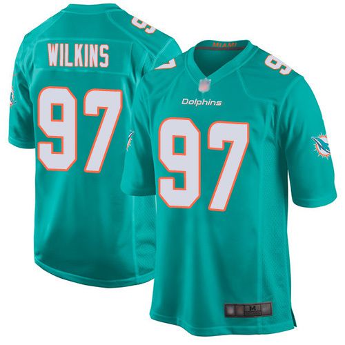 Men Miami Dolphins 97 Christian Wilkins Nike Green Game NFL Jersey